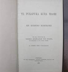 Book cover: Te pukapuka kura Maori: he korero kohikohi